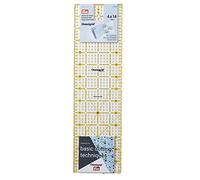 Prym Ruler, Transparent, Black, Yellow, 4 x 14 Inch