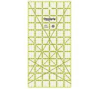 Prym - Prym Omnigrip Transparent Plastic (6x12inch) Non-Slip Patchwork Ruler with Green Color Markings - 1 Piece