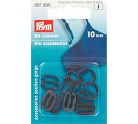 Prym Bra Accessories, Black, 10mm, KST, Schwarz, 10 Stück