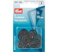 Prym Snap Fasteners, Black, 15 mm, Schwarz, 6 Stück
