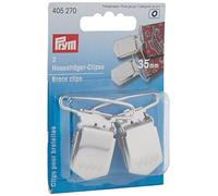 Prym Hardened Steel Brace Clips Silver - per pack of 2