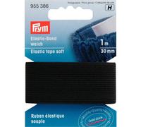 Prym - Prym Soft Black (30mm, 1m) Elastic Tape - 1 Unit