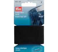 Prym Elastic Tape, Black, 40 mm, Schwarz, 1 m