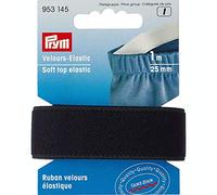 Prym Elastic Tape, 51% Polyester, 33% ED, 16% PA, Black, 25 mm