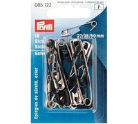 Prym Safety Pins, Alloy Steel, Silver, Black, 27/38/50mm