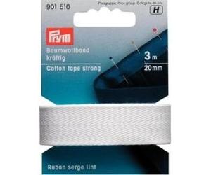 Prym - Prym Strong White (20mm, 3m) Cotton Tape - 1 Unit