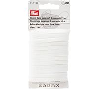 Prym Elastic, 65% Polyester, 35% Elastane, White, 5mm