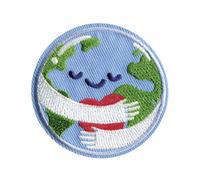 Prym Recycled Plastic Patch Motif Globe Embraced - each