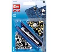 Prym Rivets, Brass, Silver, Durchmesser 9 mm