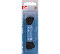 Prym Round Laces, Cotton, Black, 75 cm x Ø 3 mm, Schwarz, 2 Stück