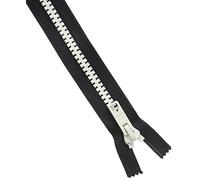 Prym S12 Red Zip with White Chunky Teeth Bicolour Open-End Zip Fastener, Plastic, Multi-Colour, 40 cm