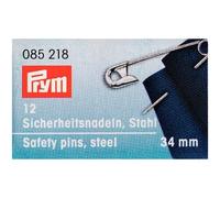 Prym Safety Pins Silver - per pack of 12