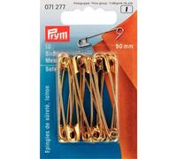 Prym Safety Pins with Coil Brass 3 Silver col 50 mm