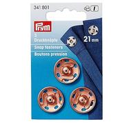 Prym Sew On Metal Snap Fasteners Rose Gold - per pack of 3