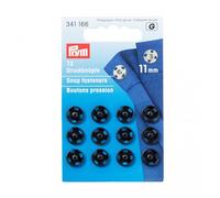 Prym Sew-On Snap Fasteners Brass Black 11 mm
