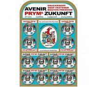 Prym Sew On Metal Snap Fasteners Silver - per pack of 12