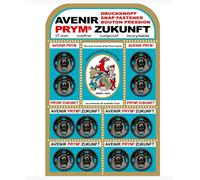 Prym Sew-On Snap Fasteners - 17mm Black Brass Hardware | 341135