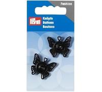 Prym Sew-On Snap Fasteners Butterfly, Black, 25 mm