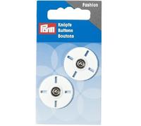 Prym Sew-on snap Fasteners Circle 25 mm, White, 9.3 x 4.9 x 0.5 cm