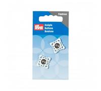 Prym Sew-On Snap Fasteners Square, White, 21 mm