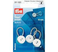 Prym Silver Extender Flexi Buttons for Dressmaking - per Pack of 3