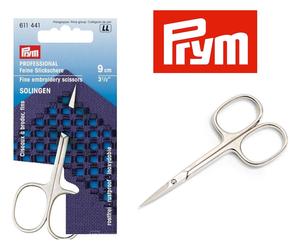 Prym Silver Fine Embroidery Scissors - 3.5"/9cm Sharp Point Crafts Trim Threads