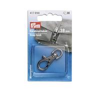 Prym Snap Hook, Zinc Alloy, Gunmetal, 7 x 38 mm