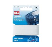 Prym Elastic Tape Soft – Polyester 25 mm x 1 m – White – 1 Unit
