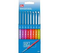 Prym Soft Grip Aluminum, 2-6mm Crochet Hook Set, Multicolor 8 Count
