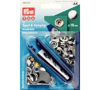 PRYM Sport and Camping 15 mm Silver Cap Press Fasteners - 390201
