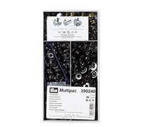 Prym Non-Sew Press Fasteners, Black, 15 mm, brüniert, 100 Stück