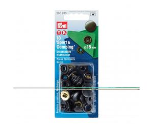 Prym Sport Snaps Press Fasteners Refill Black Oxidized - per pack of 10