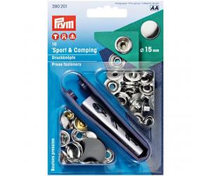 Prym Sport Snaps Press Fasteners Silver - per pack of 10