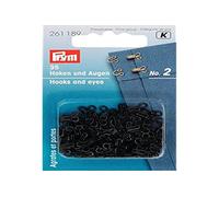 Prym - Steel No.2 Black Hooks and Eyes - 1 Unit