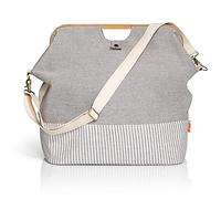 Prym Store & Travel Bag Canvas & Bamboo, Grey, 45 x 30 x 50 cm