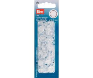 Prym Transparent Matt Round Non-Sew ColorSnaps 12.4mm Snap Fasteners (30pc), 12 x 7 x 2 cm