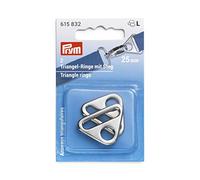 Prym Triangle Rings, Zinc Alloy, Silver, 25 mm