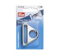 Prym Triangle Rings, Zinc Alloy, Silver, 40 mm
