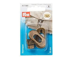 Prym Turn Clasp for Bags, Antique Brass, Gold,One Size