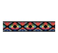 Prym Yellow & Multi Ethnic Design Patterned Colour Elastic 25mm/1in (7mtr), Polyester blend, 15 x 15 x 3 cm