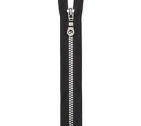 Prym Zip Fastening, Polyester, Black/Gunmetal, 75 cm