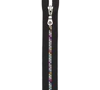 Prym Zip Fastening, Polyester, Black/Rainbow, 55 cm