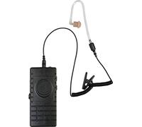 PRYMEBLU® BTH-300-MAX is Multi-Functional Bluetooth Lapel Microphone for Two-Way radios, cellphones, and Tablets for PoC Apps (BTH-300-MAX-KIT3 with Bullet™ Series Clear Tube Earphone)