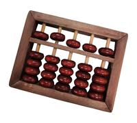 Pryntopha 5-Digit Abacus Chinese Calculator Mathematical Soroban Wood for Children