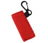 Pryntopha Elastic Lipstick Organiser Keychain Lip Balm Holder Keyring Portable Clip On Makeup Storage For Women Clip On Chapsticks Storage Pouch, Red