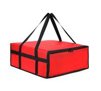 Pryntopha Nonwoven Fabric Foldable Thermal Bags Insulated Pizza Bag With Zippered Closure For Efficient Heat Retention Food Bag, Red, Mass Beauty