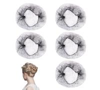 Pryon 5 Pcs Black Slumber Hair Net with Elasticated Edges for Sleeping, Thicker Nets to Hold Hair in Place, Comfortable Night Hairnet for Ladies, Ideal for Sleeping and Keeping Haires Neat