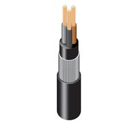 Prysmian Black 3-Core Armoured Cable 2.5mm² X 10M