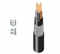 Prysmian Black 3-Core Armoured Cable 2.5mm² X 50M