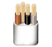 Prysmian Grey 3-Core & Earth Cable 1mm² X 25M